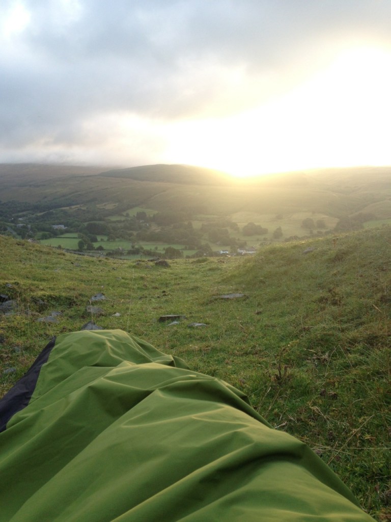 View from the bivvy bag